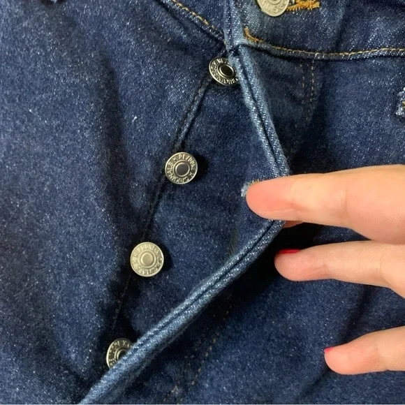 Redone jeans 90s high rise loose button fly jeans rigid like blue 28 - Picture 6 of 11